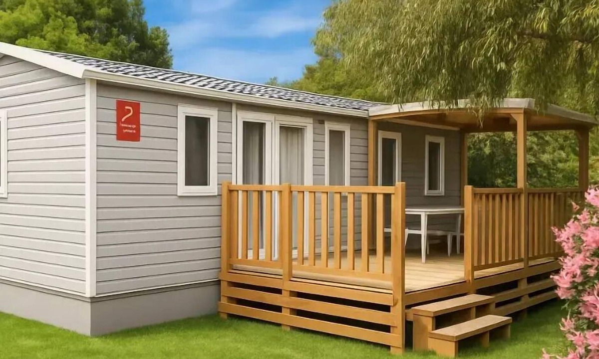 Saint-Nazaire House | Campsite Les Flamants Roses * - Cottage 4 Rooms 6/8 Persons Air-conditioned + TV