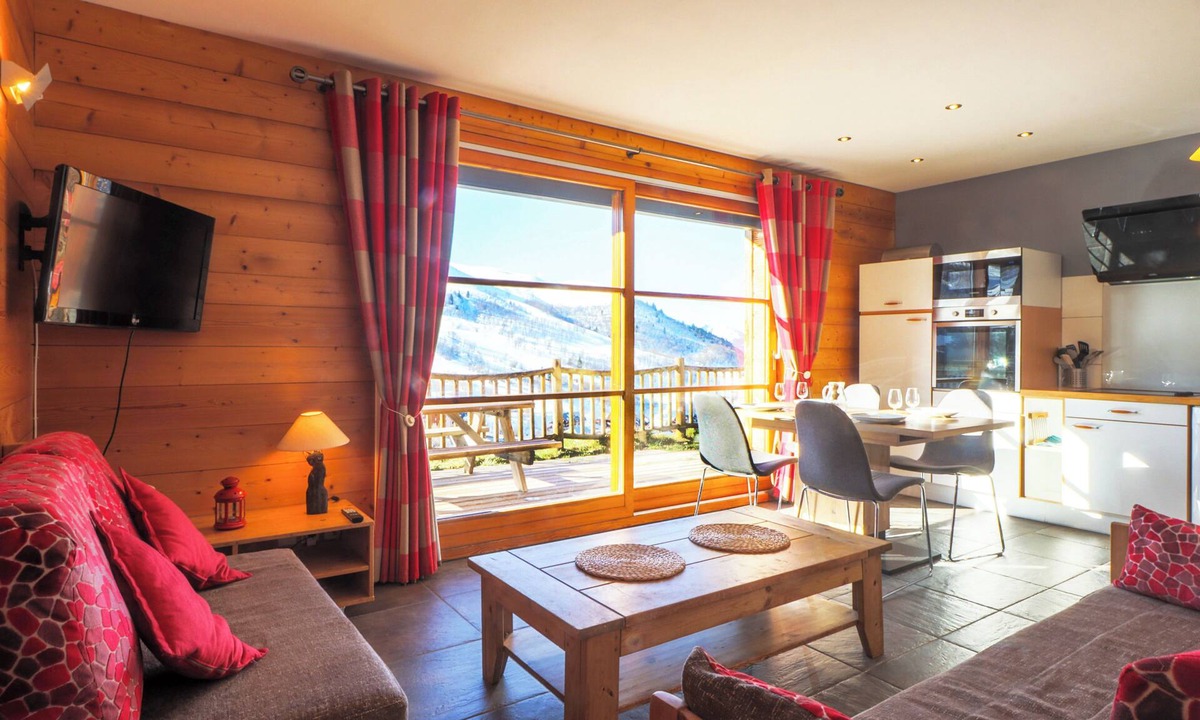 Montgellafrey Apartment | Chalet apartment for rent with south-facing terrace and private sauna