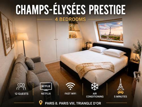 Champs-Elysees Apartment | Champs-Elysees Prestige 4 Bedrooms 12 Guests