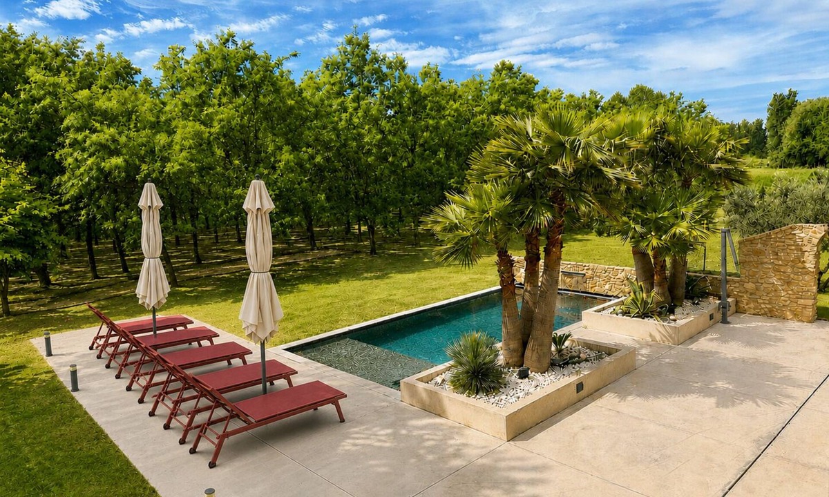 Mornas House | Mas Alba-A/C, private pool & garden