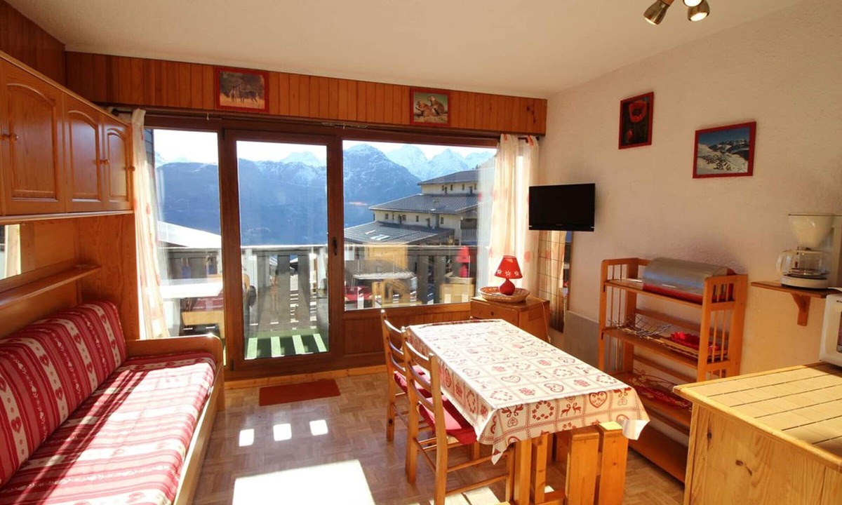 Auris Apartment | Studio cabin 4 pers, ski-in/ski-out, south view