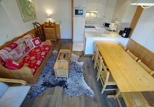 20m from resort center, 2nd floor, view lake, balcony, tv, ski locker, 53m², Tignes