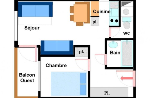 Val Cenis Apartment | 33 m² Apartment ∙ 1 bedroom ∙ 5 guests