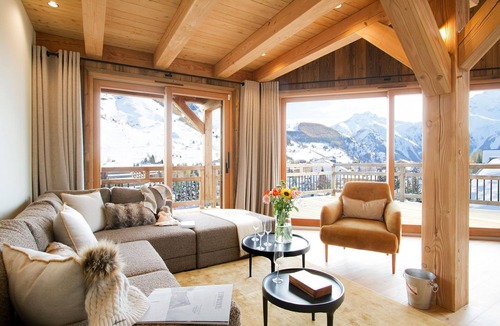 Mont-de-Lans Condo | Appartement-chalet + sauna, couloir de nage & vue