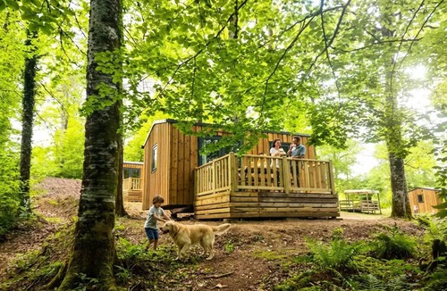 Saint-Gerons House | Camping Les Rives du lac Cantalès * - Coco Sweet canvas bungalow (without sanitary facilities) 4 people