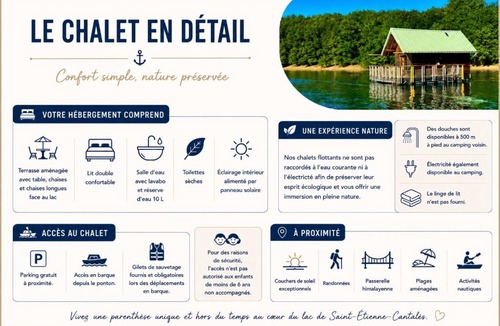 Saint-Gerons House | Chalets flottants lac saint Étienne Cantales