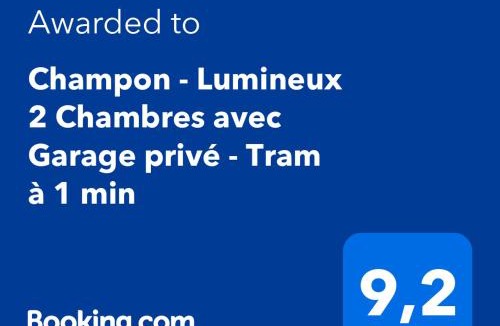 Quartier Exposition-Bajatiere Apartment | Champon - Lumineux 2 Chambres avec Garage privé - Tram à 1 min