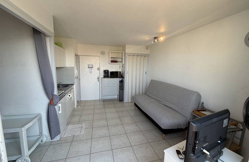Argeles Plage Apartment | Cozy Studio Alcove, 300m from Beach, Balcony, Private Parking, Sleeps 3