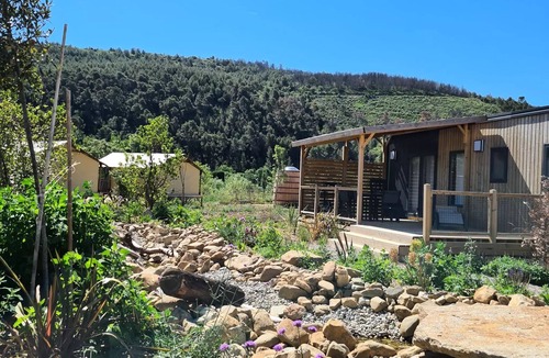 Bize-Minervois House | Flower Camping Olivigne * - Mobile home Premium 32 m2 3 bedrooms + terrace 21m2 + TV + LV + air conditioning + plancha 6 people