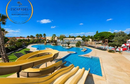 Torreilles-Plage Ski Chalet | Le Lagon mobil home 6 personnes à 100m de la Plage Piscines Camping 5 étoiles Les Dunes