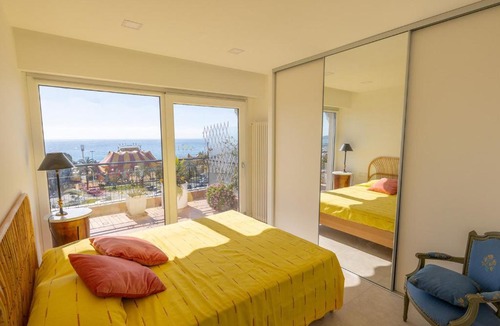 Menton Apartment | Magnifique 3P climatisé en dernier étage avec terrasse face mer, proche centre Menton - FR-1-196-326