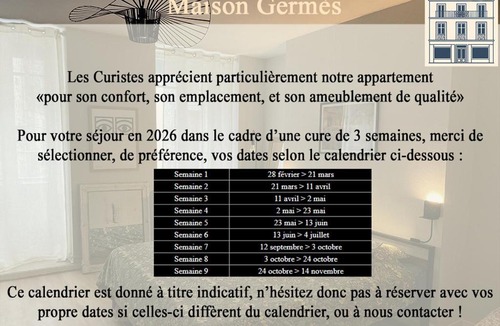 Bagneres-de-Luchon Apartment | MAISON GERMÈS - CENTRAL & STANDING - Appartements traversants - Lits 180 King Size - Linge de lit et de toilette inclus - Parking privé - Espace Télétravail