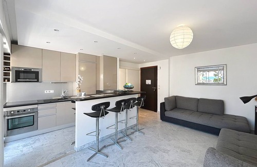Pointe Croisette Apartment | Palm Beach area - 1 BDR apartment - terrace, sea view Cannes Mouré Rouge