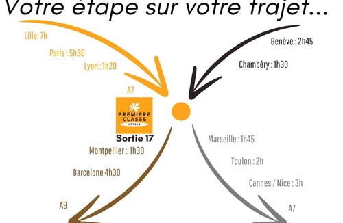 Les Tourrettes Hotel | Première Classe Montélimar Nord - A7 sortie 17