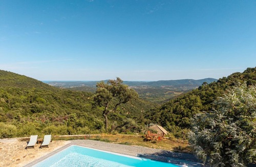 La Garde-Freinet Villa | Provençal Stone Mas sea view | heated pool, tennis, pétanque | 20 min St-Tropez