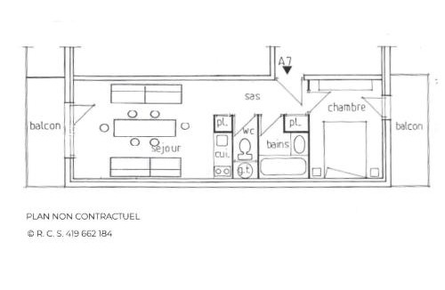 Saint-Martin-de-Belleville Apartment | Résidence Gentianes.smb - 2 pièces 4 pers. en face du télécabine de St Martin de Belleville MAE-3964