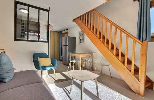 Plagne 1800 Apartment | Renovated duplex for 6, south-east, balcony, Plagne 1800