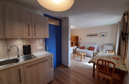 Aussois Apartment | SET663M Studio for 4 people with a large terrace and a beautiful mountain view