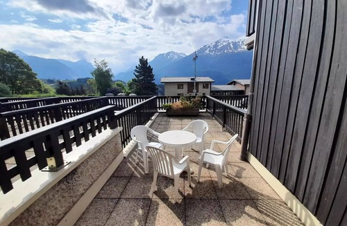 Aussois Apartment | SET663M Studio for 4 people with a large terrace and a beautiful mountain view