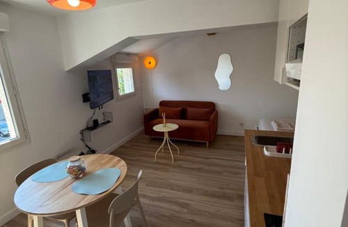 La Verpilliere Apartment | Studio Ô Maé Climatisé proche Village Outlet - Aéroport