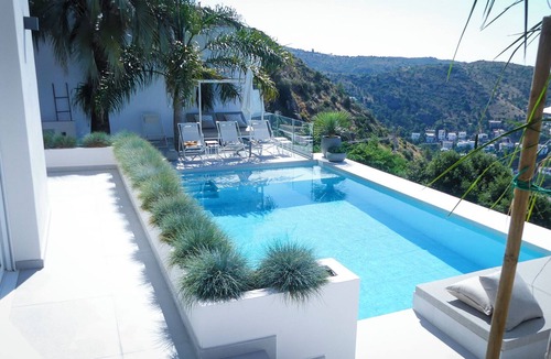 Almadraba-Canyelles Villa | Villa Bianca, luxury overlooking Canyelles petites beach. Heated pool