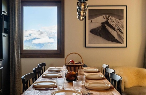Valmorel Apartment | Wifi, 100m from shops, view mountain, fitness, swimming pool, sauna, hammam, terrace, balcony