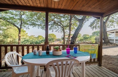 Laroque-des-Alberes Ski Chalet | ZEcamping 4* familial piscine couverte chalet TV BBQ 18m2 2 pers