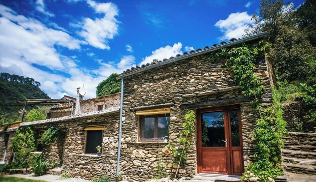 13th century Cévennes stone house in nature