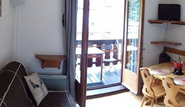 2-room apt, 4 pers, south-facing with balcony in Valloire