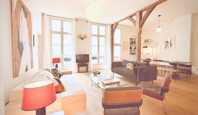 3-bedroom 2 bathroom apartment in Le Marais with AC