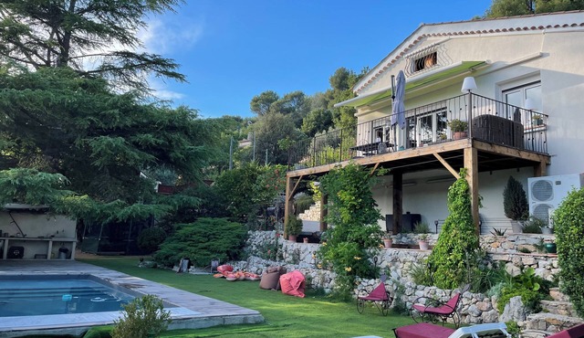 A house nestled in a natural setting