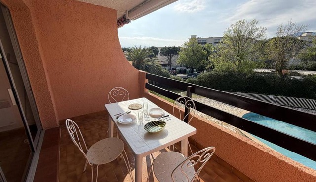 Appartement lumineux T2 avec piscine, loggia et parking, 4 couchages - Argelès-sur-Mer - FR-1-388-55