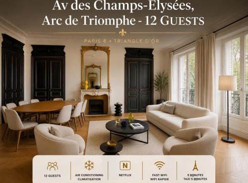 Av des Champs-Elysées, Arc de Triomphe - 12 GUESTS