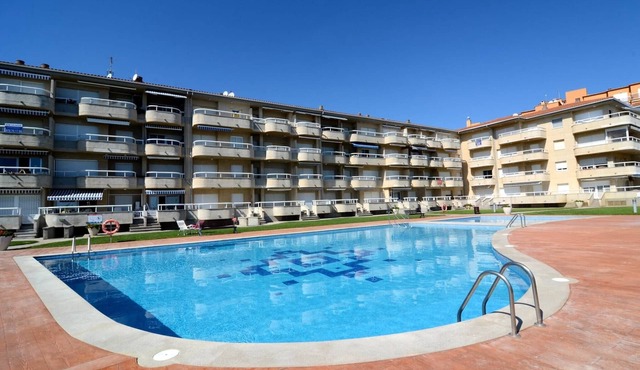 Beachfront Apartment in Griells with Pool
