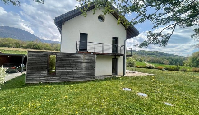 Beautiful house at the foot of the mountains