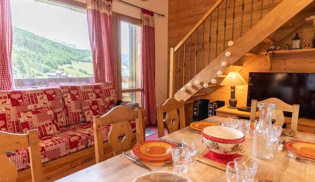 Beautiful 3-room apartment with mezzanine in Valmorel, 8 people, pets allowed, optional parking