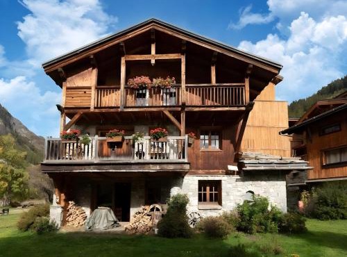 Casa-Chalet Brizolée avec vue sur le lac à Tignes