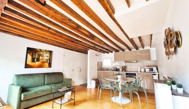Casalionelparis 1820 Flat with elevator, Queen bed, portable AC, near Le Louvre