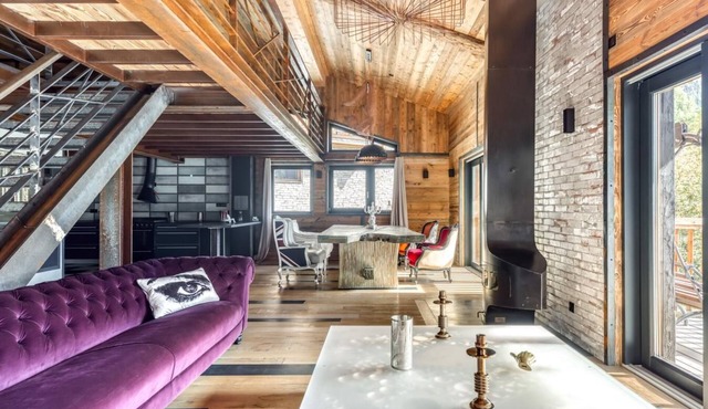 Chalet, 50m from ski slopes, view mountain/street, sauna, hammam, terrace, balcony
