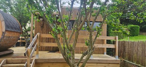 Chalet bois pour 2 avec balnéo