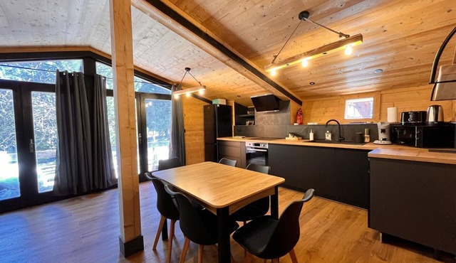 Chalet L'épicéa neuf en forêt 4 to 6 Pers.-5min walk from the slopes and shops