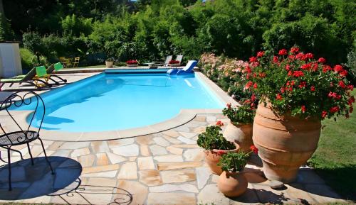 Chambre confortable avec piscine