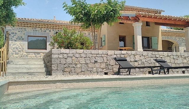 Character house with swimming pool, south Ardèche in unspoilt valley.