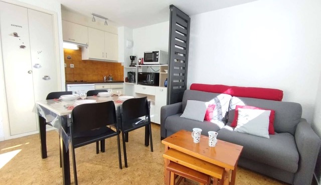 Cozy T2 for 4 with South-West Balcony, Parking, and Ski Storage in Saint-Lary-Soulan