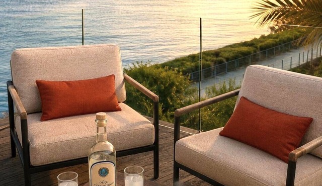 Design villa with panoramic pond view and jacuzzi