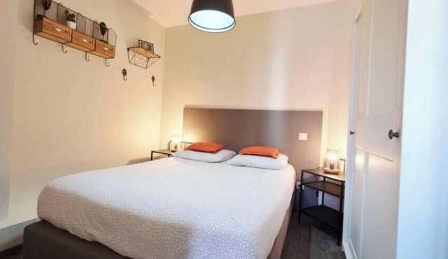 Furnished studio near emlyon Business School, available for monthly rentals.