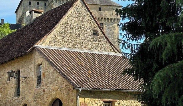 Gîte in stone & beams, castle view, Périgord