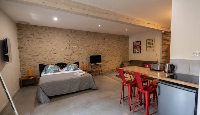 Gîte-Massane-Apartment-Ensuite with Bath-Courtyard view