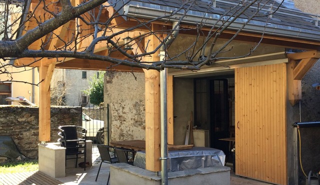 Large and beautiful mountain village house with garden, courtyard, parking space