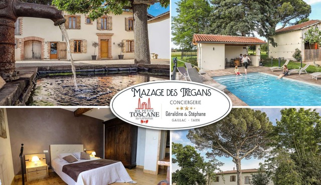Le Mazage des Tregans - A beautiful family house with heated swimming pool in the middle of nature.